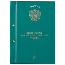 Обложка для выпускной квалификационной работы, 2 отверстия, ПаркКом