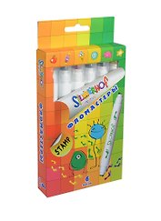 Фломастеры 06цв "EMOTIONS CREATIVE" двухсторонние, со штампами, блистер, подвес, Silwerhof