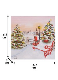 Салфетки для декупажа Зимой в парке 2шт.