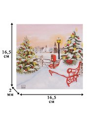 Салфетки для декупажа «Зимой в парке», 2 штуки, Froggy Art