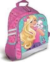Рюкзак школьный "Barbie" 39*31*12см, мягкая спинка, вентиляц.сетка, голубой, Barbie