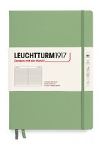 Книга для записей B5, 109 листов в линейку "Composition", твердая обложка, Зеленый Шалфей, Leuchtturm1917