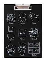 Планшет А4 "Коты-художники", лам. картон