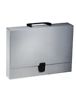 Портфель А4 пластик 1,0мм, серый, Hatber