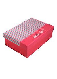 Коробка подарочная 24*17*8см, "Happy day", полоска, розовая, картон, Хансибэг