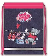 Мешок для сменной обуви "Мишка на джинсе" 48*36см