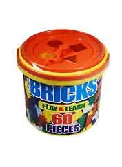 Конструктор в ведерке (60 деталей) (15-01527-350B)