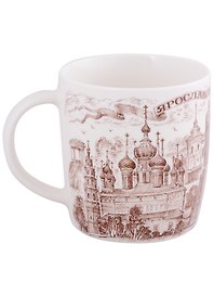 Кружка Ярославль рис.коричн. (фарфор)(350мл)