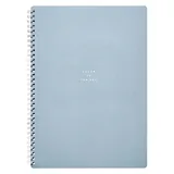 Тетрадь А4 96л кл. "Block", голубой, карт.обл., спираль, микротекстурирование, ламинация