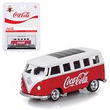 450026 Машинка литая коллекционная Motor City - Die-сast модель Coca-Cola 1963 Volkswagen T1, масштаб 1:50 (металлическая), возраст 14+