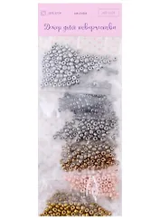 Бисер круглый размер 6/0 "Серебро, золото, бронза и чёрный" 6 цветов х 10 грамм