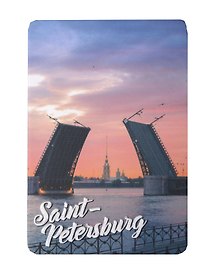 Сувенир, Магнит Дворцовый мост 5,6*8,3см, картон