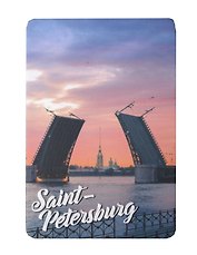 Сувенир, Магнит Дворцовый мост 5,6*8,3см, картон