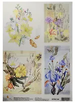 Декупажная карта Васильки 21*30см