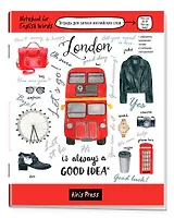 Тетрадь для записи английских слов Айрис, "Лондон", А5, 32 листа, в ассортименте