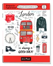 Тетрадь для записи английских слов Айрис, "Лондон", А5, 32 листа, в ассортименте