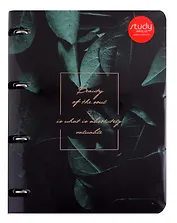 Тетрадь на кольцах в клетку InFolio, "Beauty. Листья", А4, 120 листов