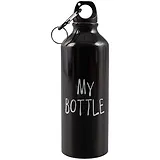 Бутылка с карабином "My Bottle", черная, 500 мл