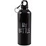 Бутылка с карабином "My Bottle", черная, 500 мл - 0