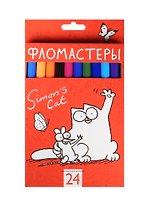 Фломастеры "Кот Саймона", 24 цвета