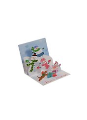 3D открытка Снежная семья (Snowman Family) (мини) (TR231)