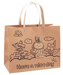 Пакет А4 32*25,5*15 "Have a nice day" дет., крафт, бум.мат.ламинат