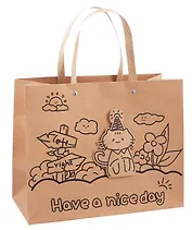 Пакет А4 32*25,5*15 "Have a nice day" дет., крафт, бум.мат.ламинат