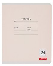 Тетрадь в клетку Listoff, "Классическая серия", 24 листа, в ассортименте