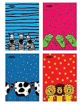 Тетрадь в клетку Marker Arte, "Мохнаты-полосаты", 40 листов, в ассортименте