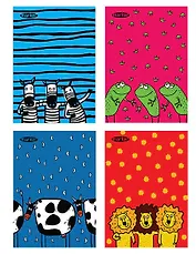 Тетрадь в клетку Marker Arte, "Мохнаты-полосаты", 40 листов, в ассортименте