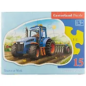 Пазл Castorland Трактор 15 деталей Размер собранной картинки: 23*16,5 см.