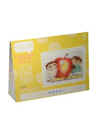 Набор TOYZY Совушки с яблоком (TZ-P026) (картина шерстью А3) (7+) (упаковка)