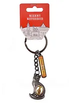 Брелок фигурка Кот с рыбкой (металл) (Нижний Новгород) (196ATN-CAT-76)