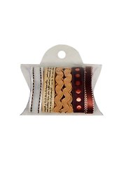 Набор тесьмы для скрапбукинга (RS44) (5шт х 0,9м) (коричневый) (Рукоделие) (упаковка)