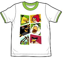 Angry Birds Футболка для мальчиков SMILE (3-4 года, Белый) (TSB79-WHT-AB)