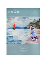 Папка для акварели А4 10л "Ассоль" тиснен."Лен" палевый, 260г/м2, Гознак