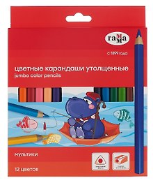 Карандаши цветные «Мультики», ГАММА, 12 цветов