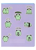 Тетрадь общая «Kawaii. Лягушки», 48 листов в клетку, A5 - Эксмо - 0