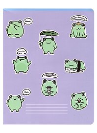 Тетрадь общая «Kawaii. Лягушки», 48 листов в клетку, A5 - Эксмо