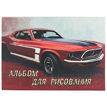 Альбом для рисования Academy Style, "Спортивные авто", А4, 40 листов, на склейке, в ассортименте
