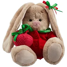 Мягкая игрушка Зайка Ми в красном пальто (15 см) (SidX-424)