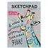 Скетчбук «Зебра и жираф», 80 листов, 19.5 х 19.5 см - 0