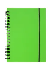 Записная книжка А6 80л кл. "Favorite Color. Neon Green" спираль, пласт.обл., резинка