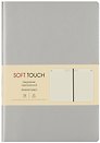 Ежедневник недатированный «Soft Touch» А5, серебро, 136 листов, экокожа, Listoff