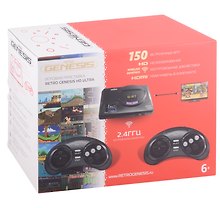 Игровая приставка «SEGA Retro Genesis HD Ultra», 150 игр, 2 беспроводных 2.4ГГц джойстика, HDMI кабель, Retro Genesis