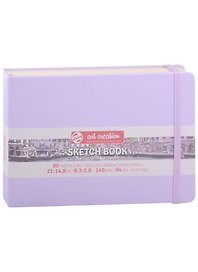 Блокнот для зарисовок 21*15см 80л "Art Creation" 140г/м2, 7БЦ, Фиолетовый пастельный пейзаж, Fabriano 