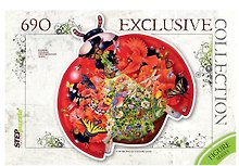 Фигурный пазл «Божья коровка» 690 элементов, клей в комплекте, Step puzzle