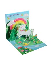3D открытка Единорог (Unicorn) (мини) (TR224)