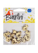 Набор декоративных элементов РТО Пушистые зверята (DZ40013) (Buratini) (фанера) (упаковка)