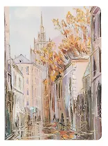 Ежедневник недат. А6+ 120л "Наппа. Влад Кравчук. Москва" кожзам, мягк.переплет, тиснение фольгой, офсет, ляссе